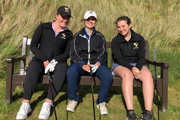 Ally Siewert, Melissa Burtscher, Maddie Moran at Island Golf Club, photo submitted by Melissa Burtscher