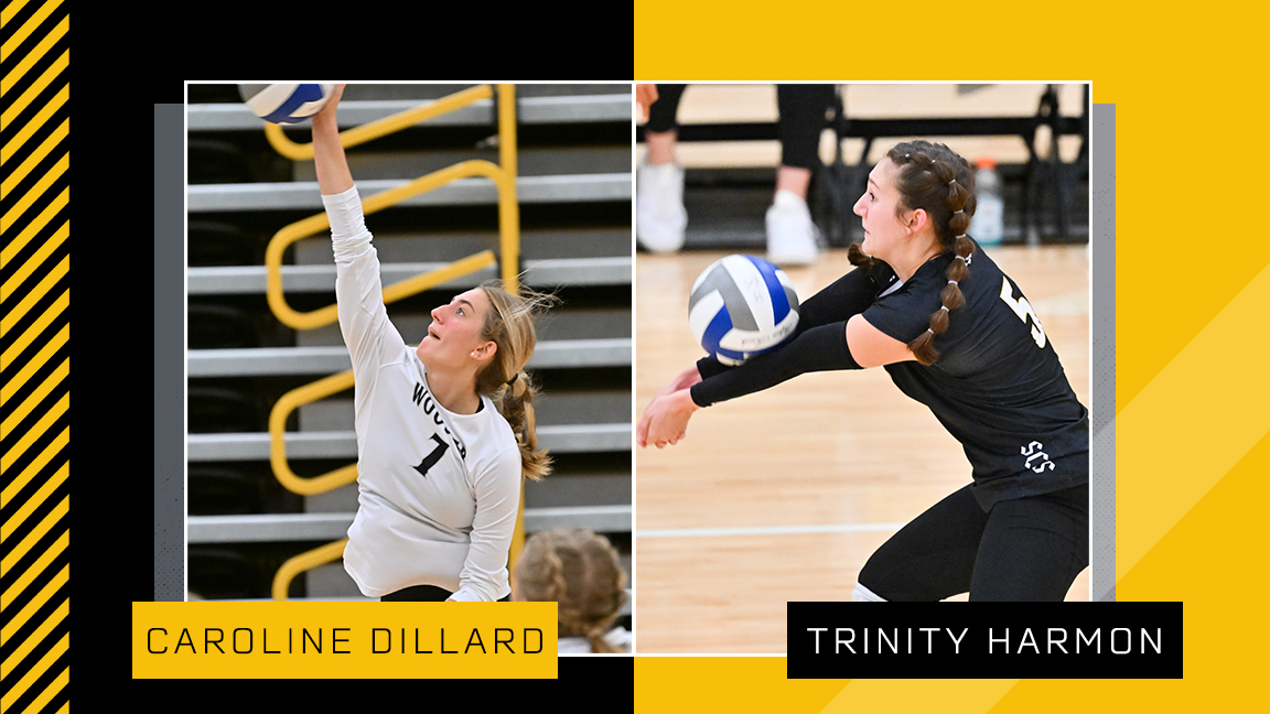 Caroline Dillard, Trinity Harmon, Wooster Volleyball